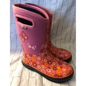 Bogs Classic Size 5 Daisy Love Pink & Orange
